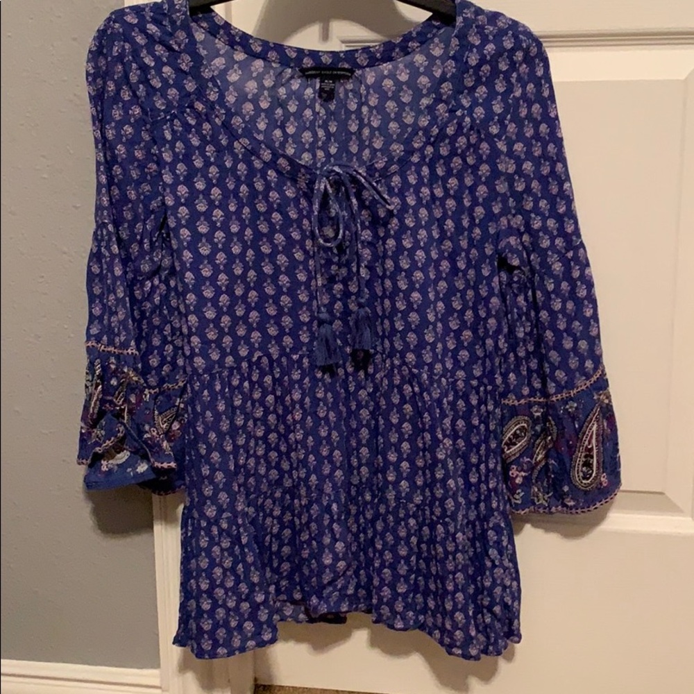 American eagle peasant blouse